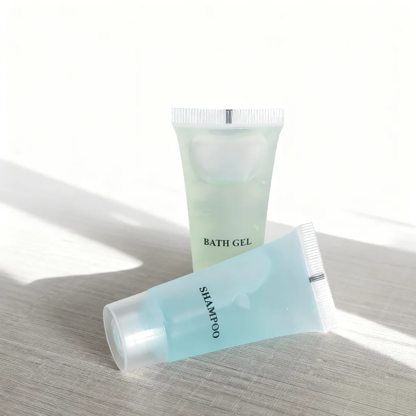 Cheap New Design Custom Hotel Amenity Set Eco Friendly Disposable Shampoo Conditioner Body Wash Gel Custom Fragrance Color 20ml